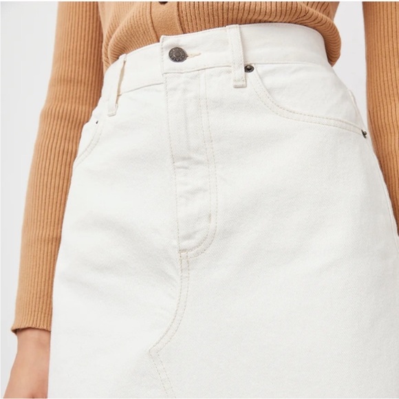 Rails highland denim midi White split back size 27 - Picture 3 of 12